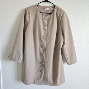 Belle Kim Gravel Elegant Tan Women's Coat